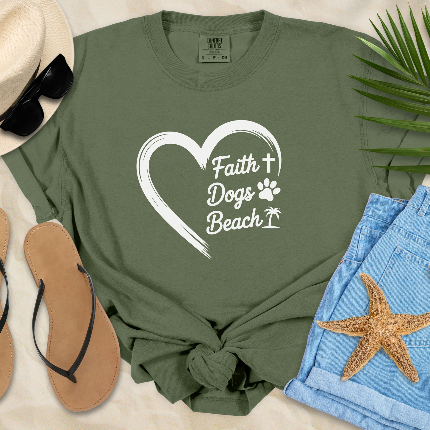Faith, Dogs, Beach T-Shirt