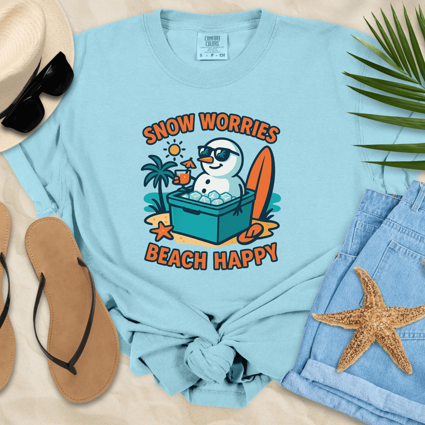 Snow Worries Beach Happy T-Shirt T-Shirt