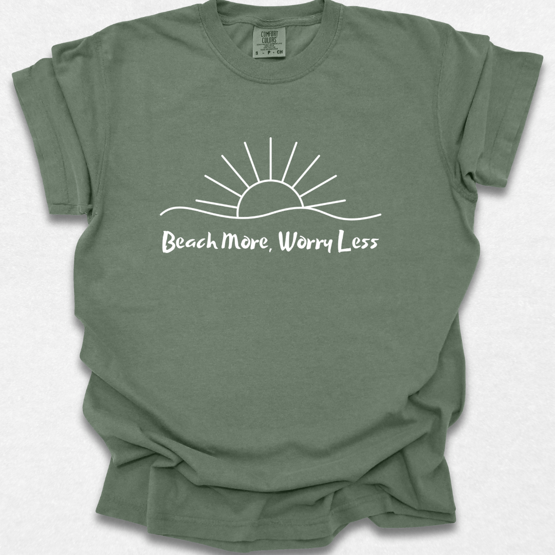 Beach More Worry Less T-shirt
