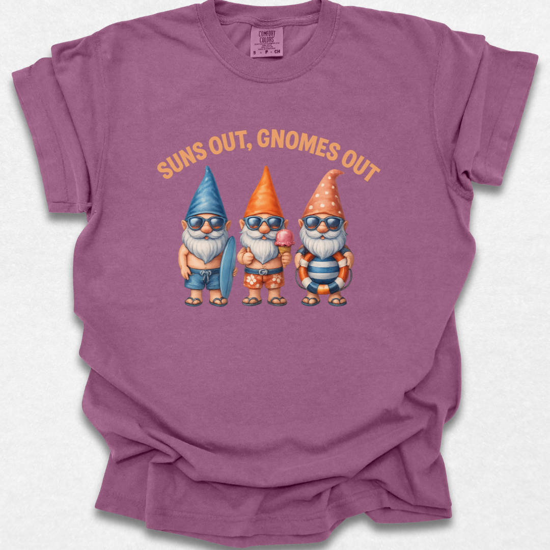 Suns Out Gnomes Out T-shirt