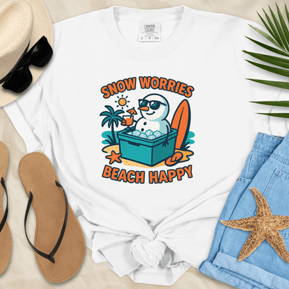 Snow Worries Beach Happy T-Shirt  T-Shirt