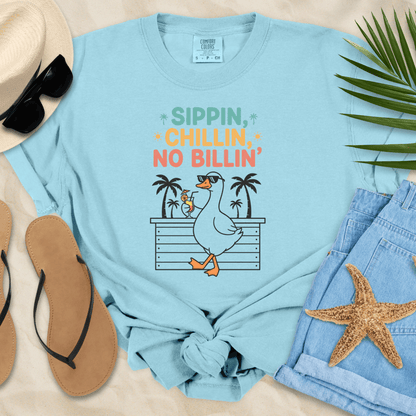 Sippin, Chillin, No Billin T-Shirt  T-Shirt