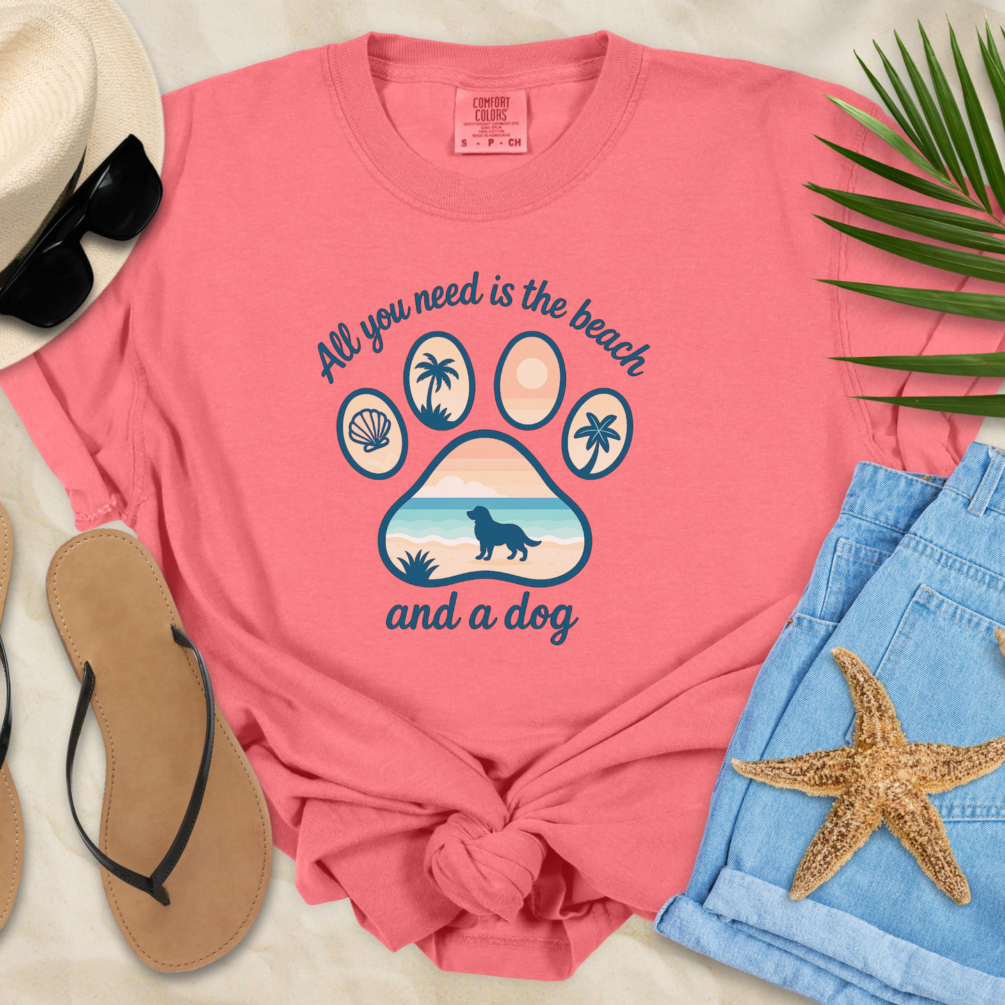 All You Need Is The Beach and a Dog  T-Shirt