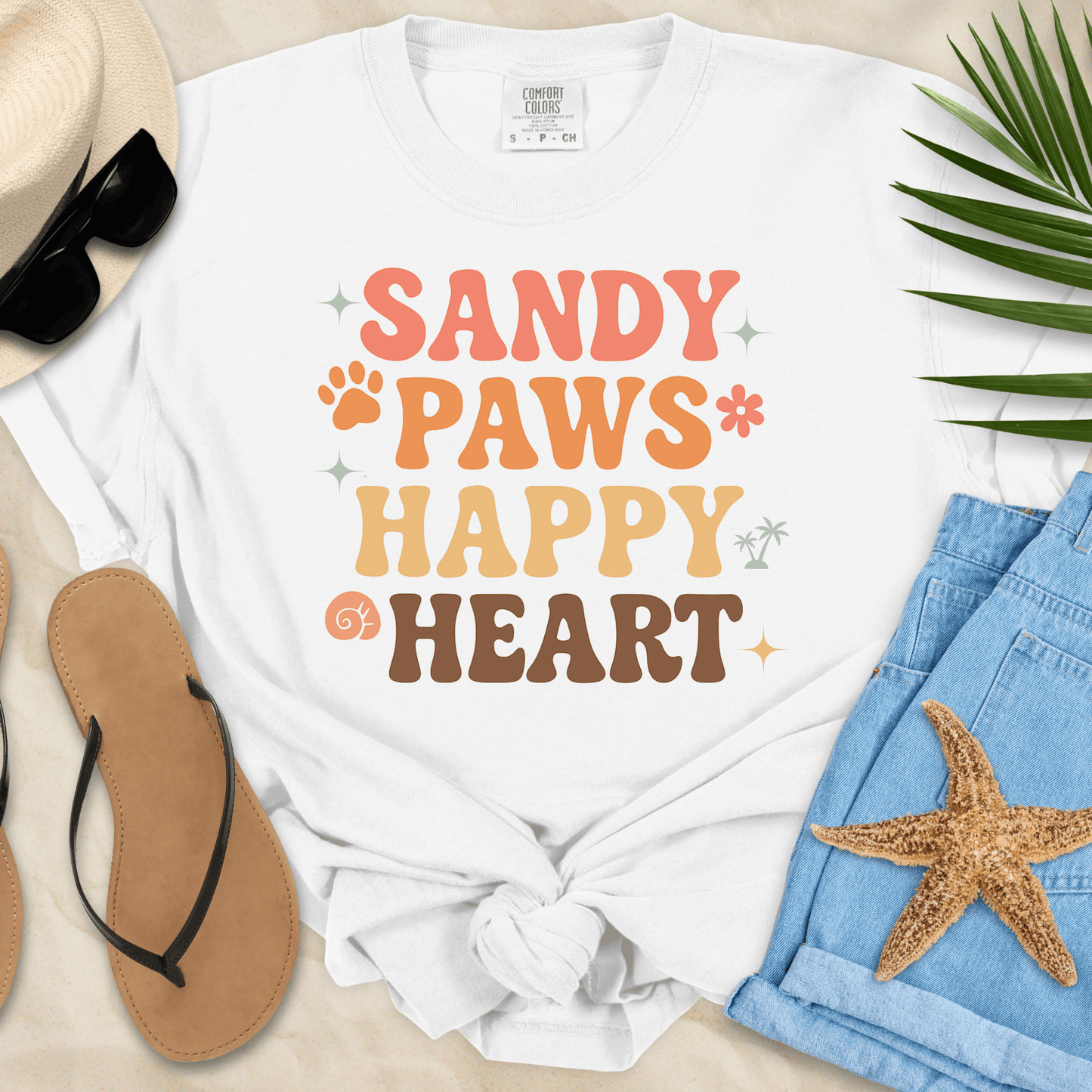 Sandy Paws Happy Heart  T-Shirt