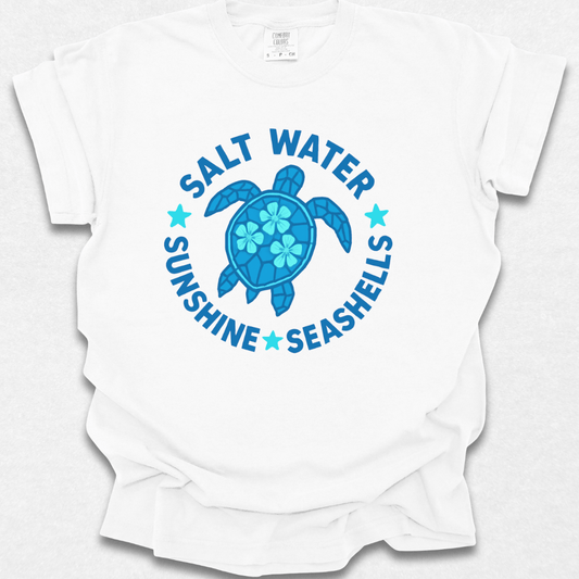 Saltwater Sunshine Seashells T-shirt