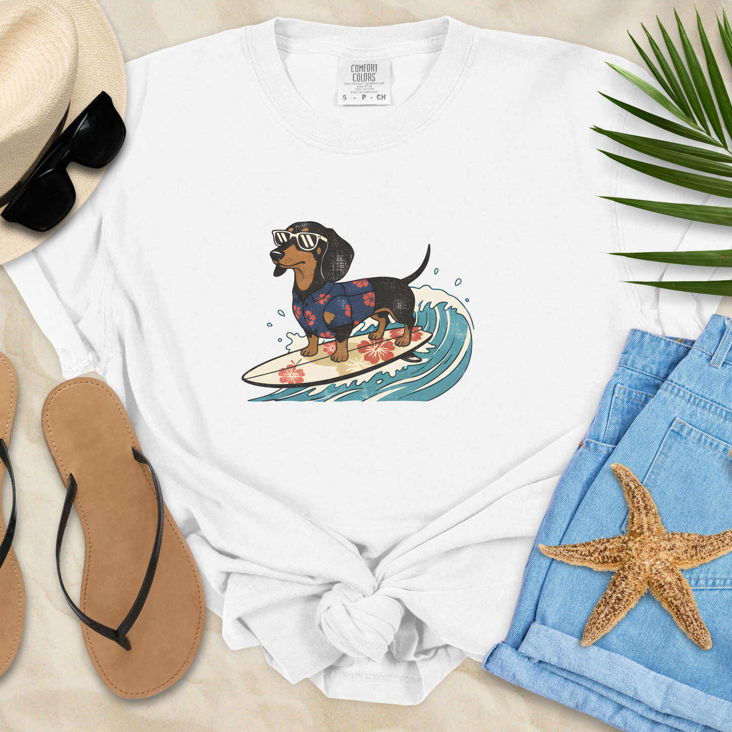 Dachshund Surfer  T-Shirt