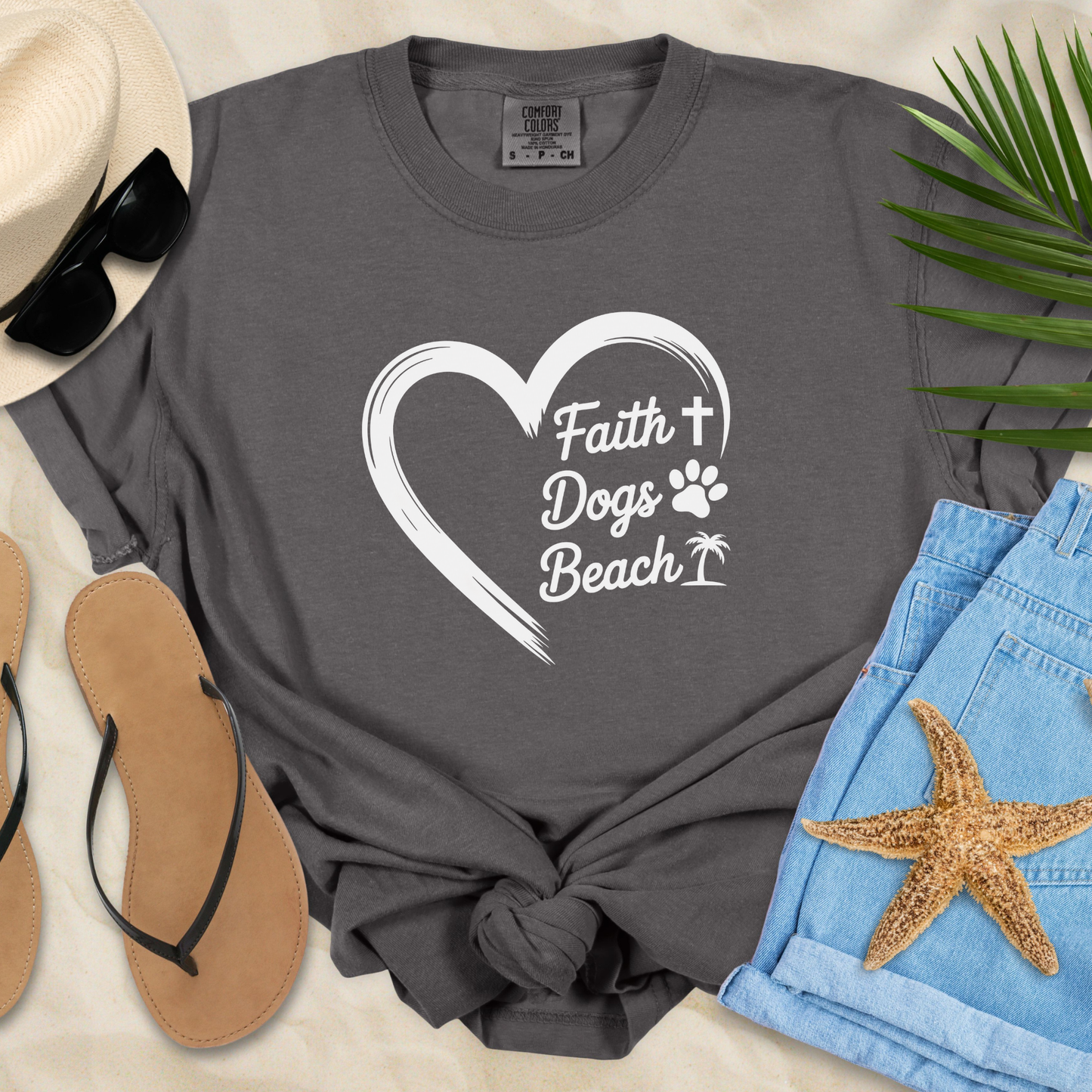 Faith, Dogs, Beach  T-Shirt