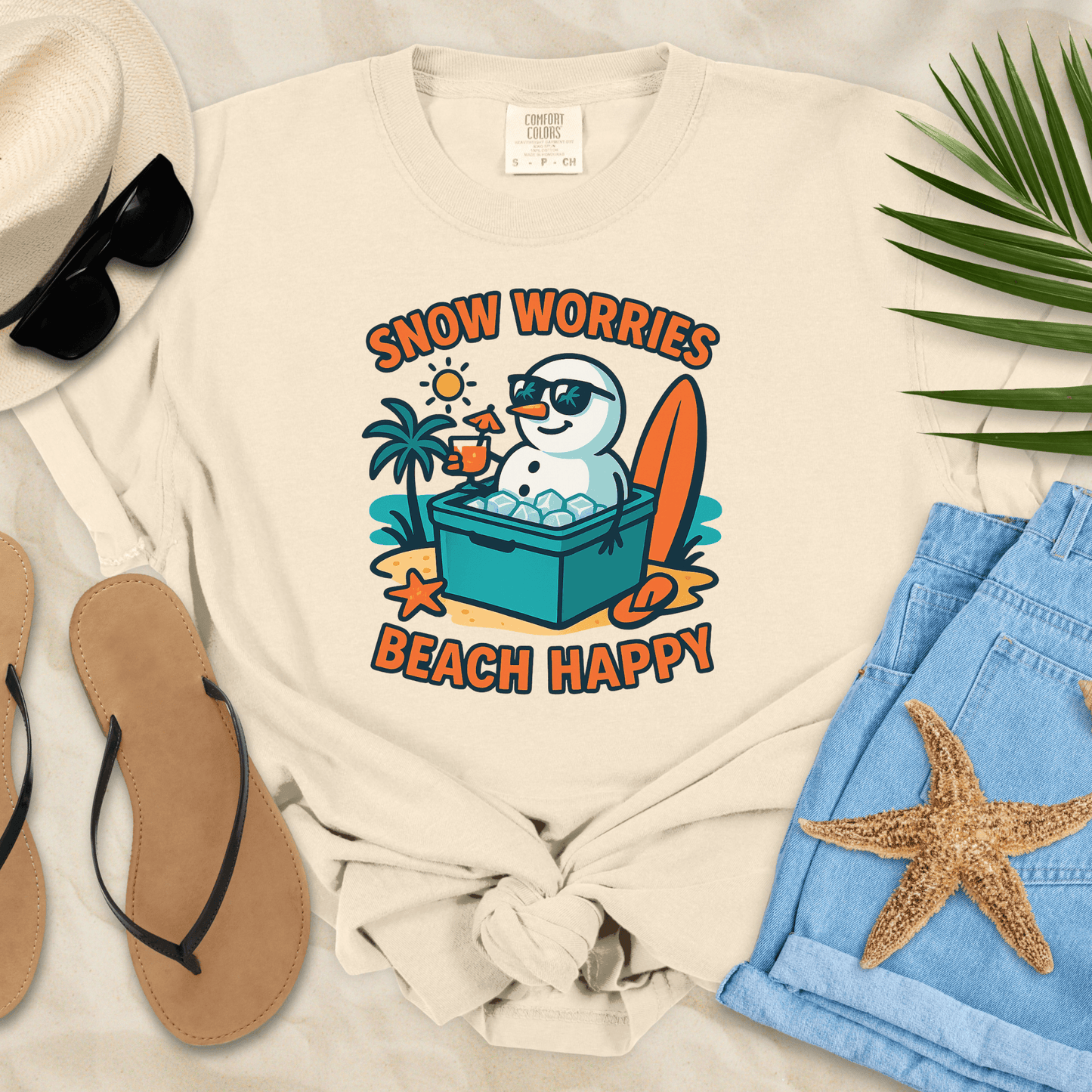 Snow Worries Beach Happy T-Shirt  T-Shirt