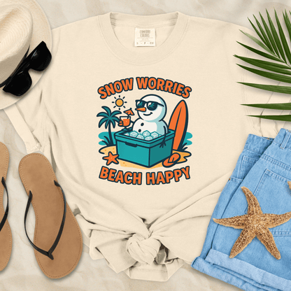 Snow Worries Beach Happy T-Shirt  T-Shirt