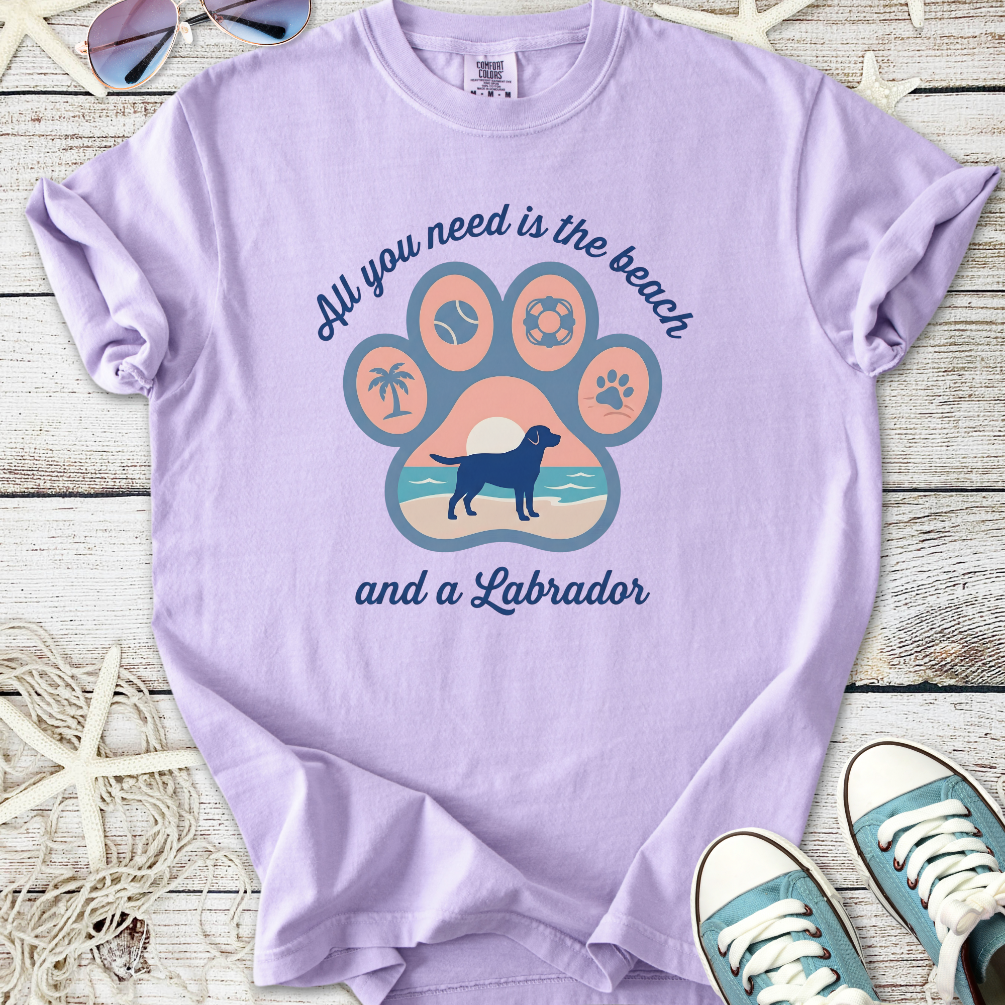 Beach & A Labrador T-shirt