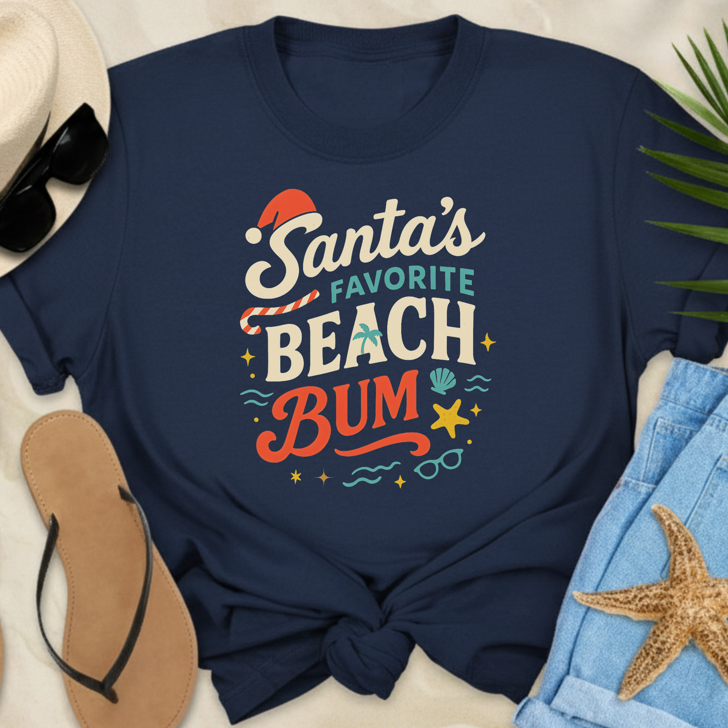 Santa's Favorite Beach Bum T-Shirt