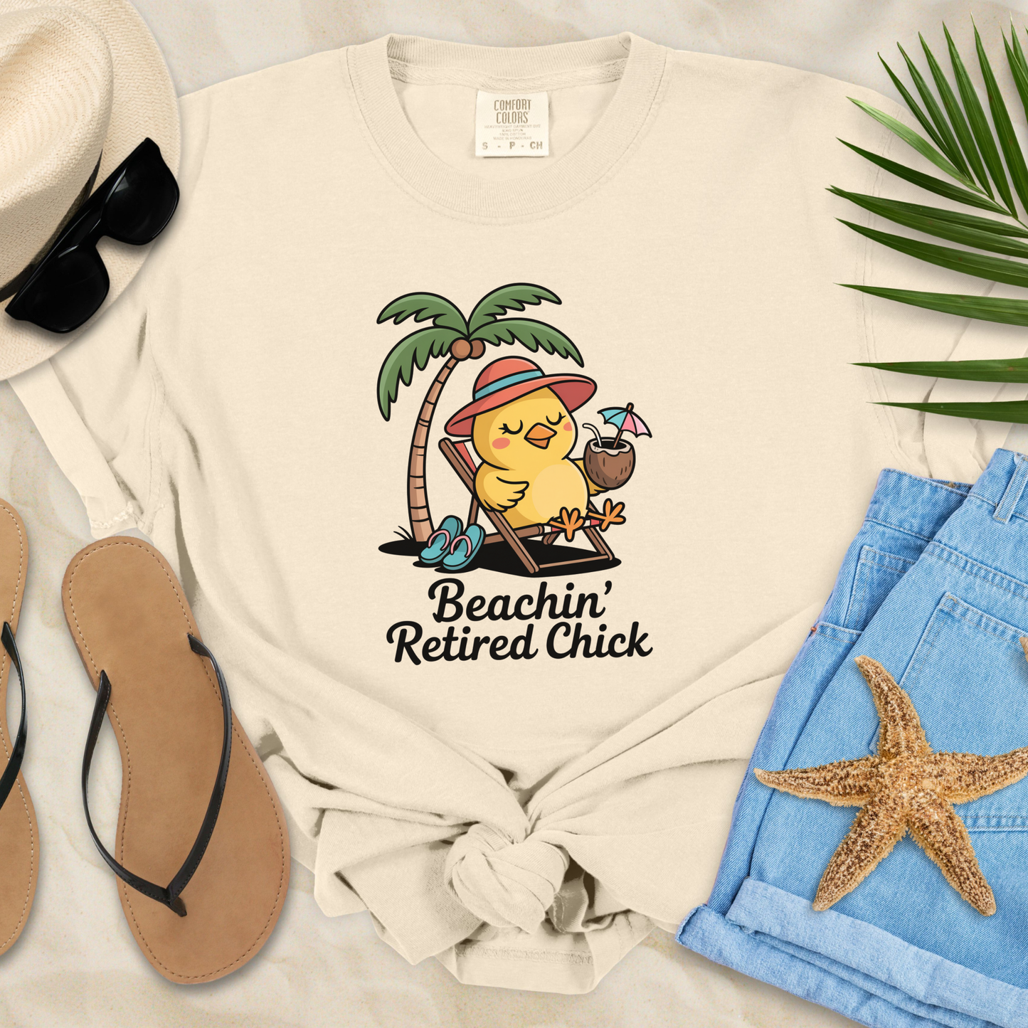 Beachin' Retired Chick  T-Shirt