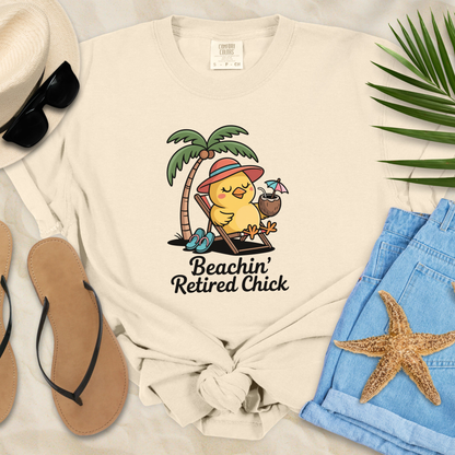 Beachin' Retired Chick  T-Shirt