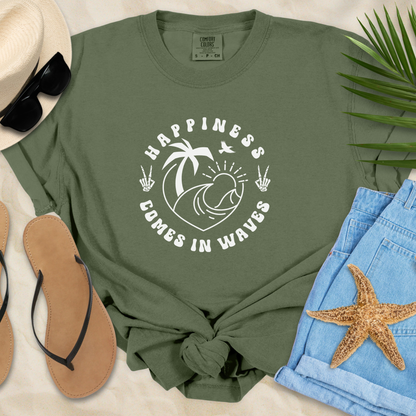 Happiness Comes In Waves  T-Shirt