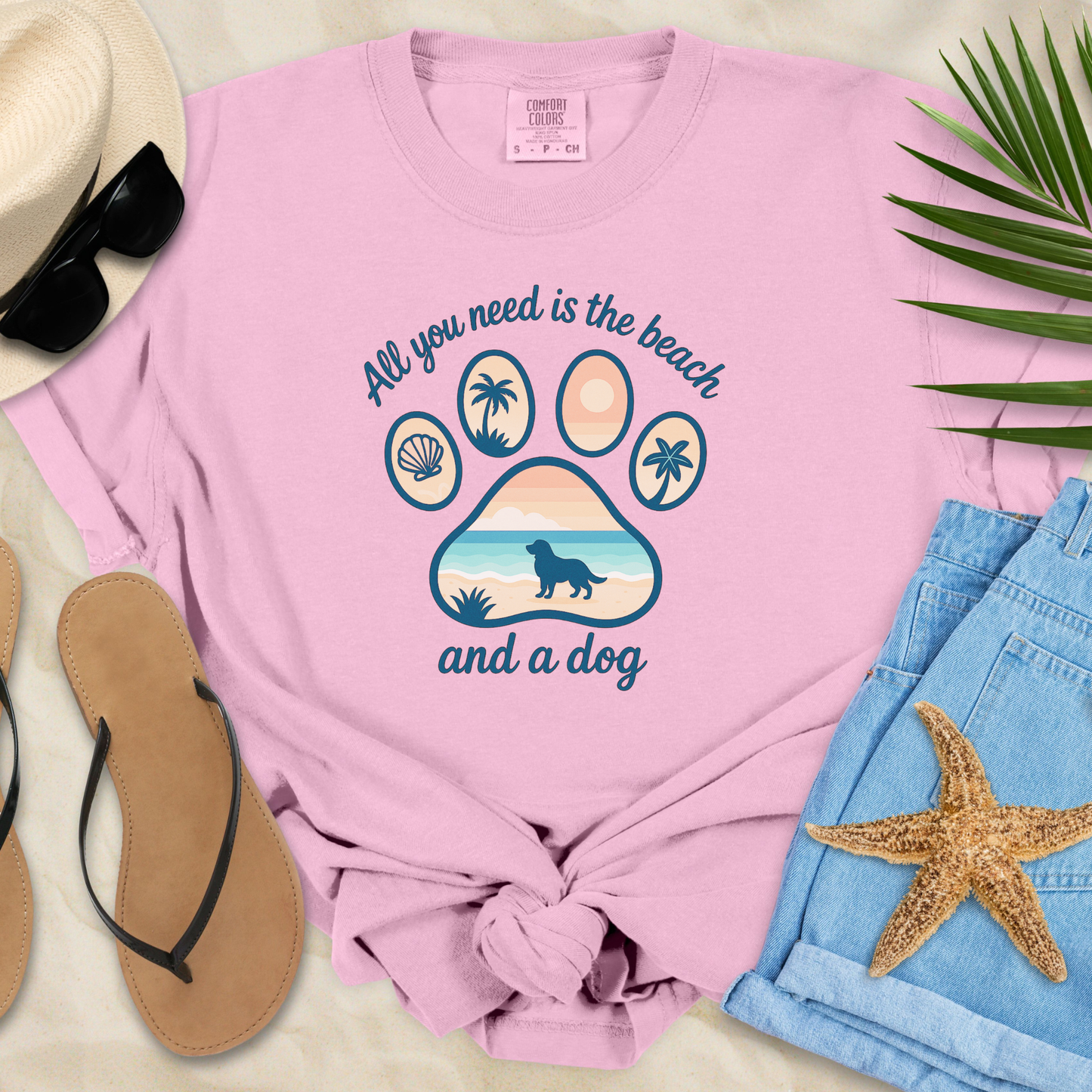 All You Need Is The Beach and a Dog  T-Shirt