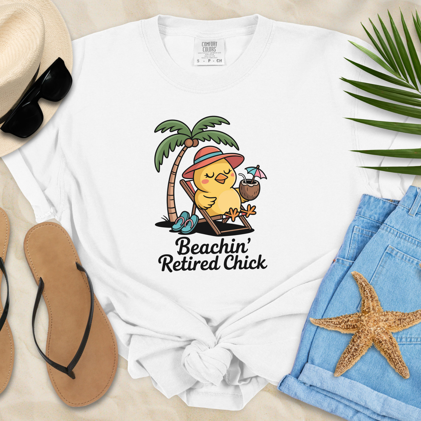 Beachin' Retired Chick  T-Shirt