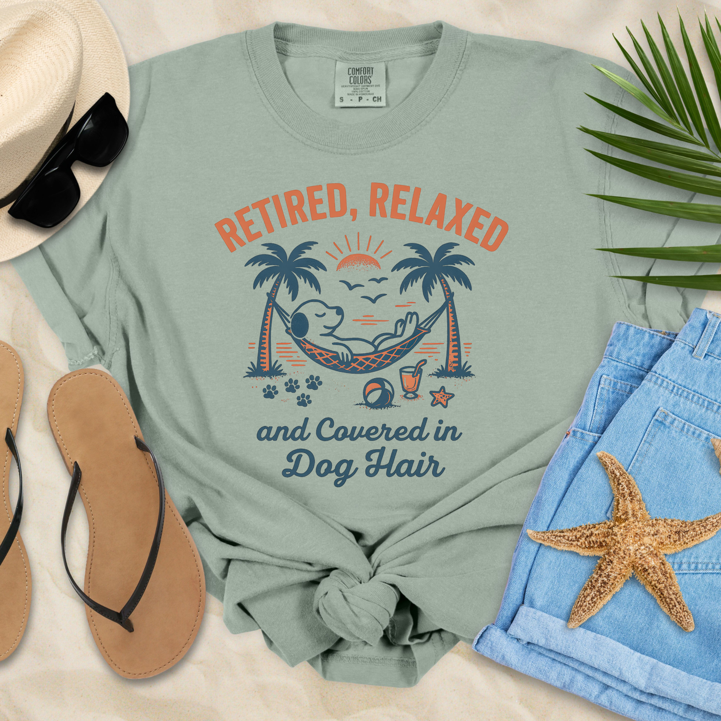 Retired, Relaxed & Covered In Dog Hair  T-Shirt