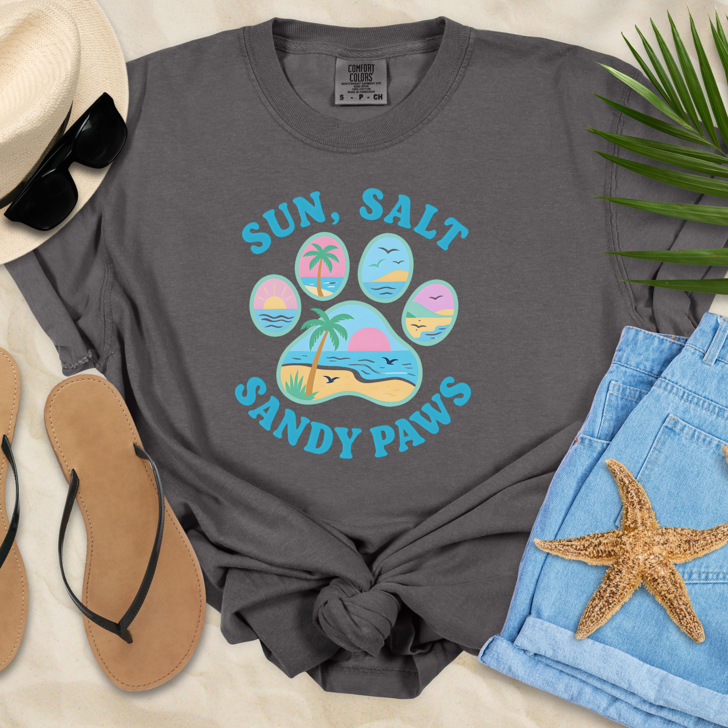 Sun, Salt, Sandy Paws T-Shirt