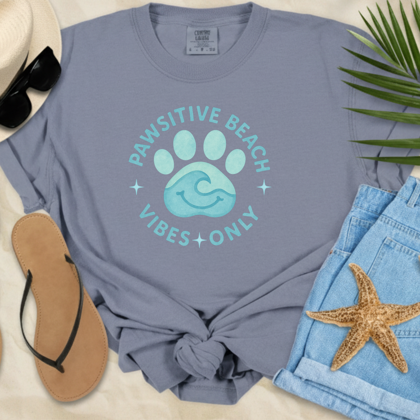 Pawsitive Beach Vibes Only T-Shirt