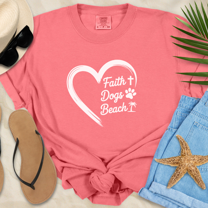 Faith, Dogs, Beach  T-Shirt