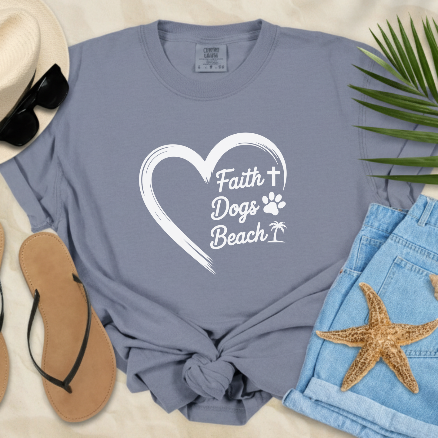 Faith, Dogs, Beach  T-Shirt