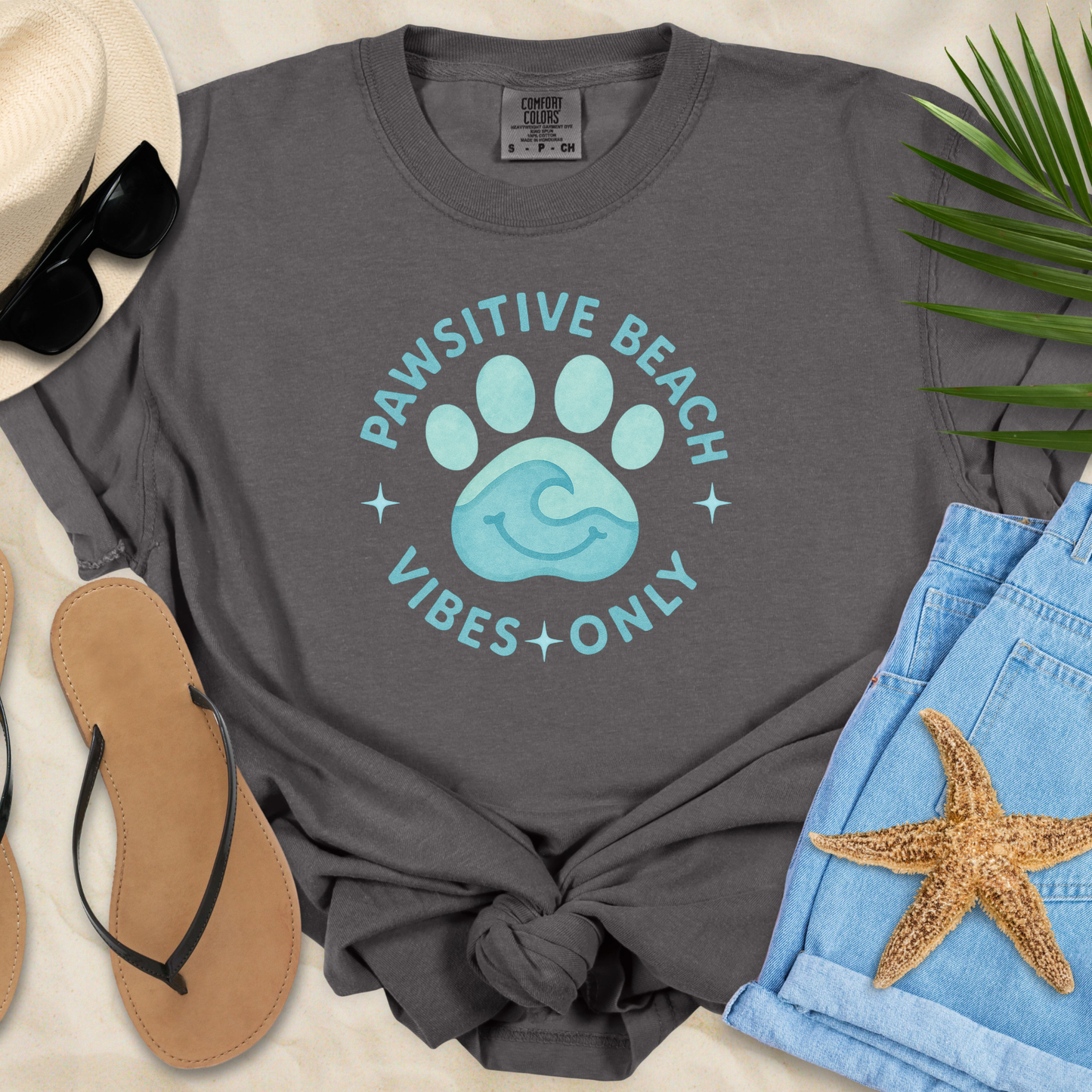Pawsitive Beach Vibes Only T-Shirt