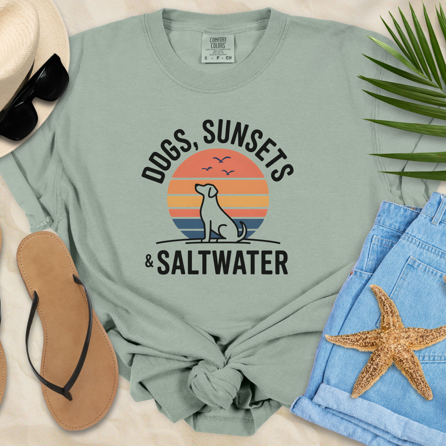 Dogs, Sunsets & Saltwater T-Shirt