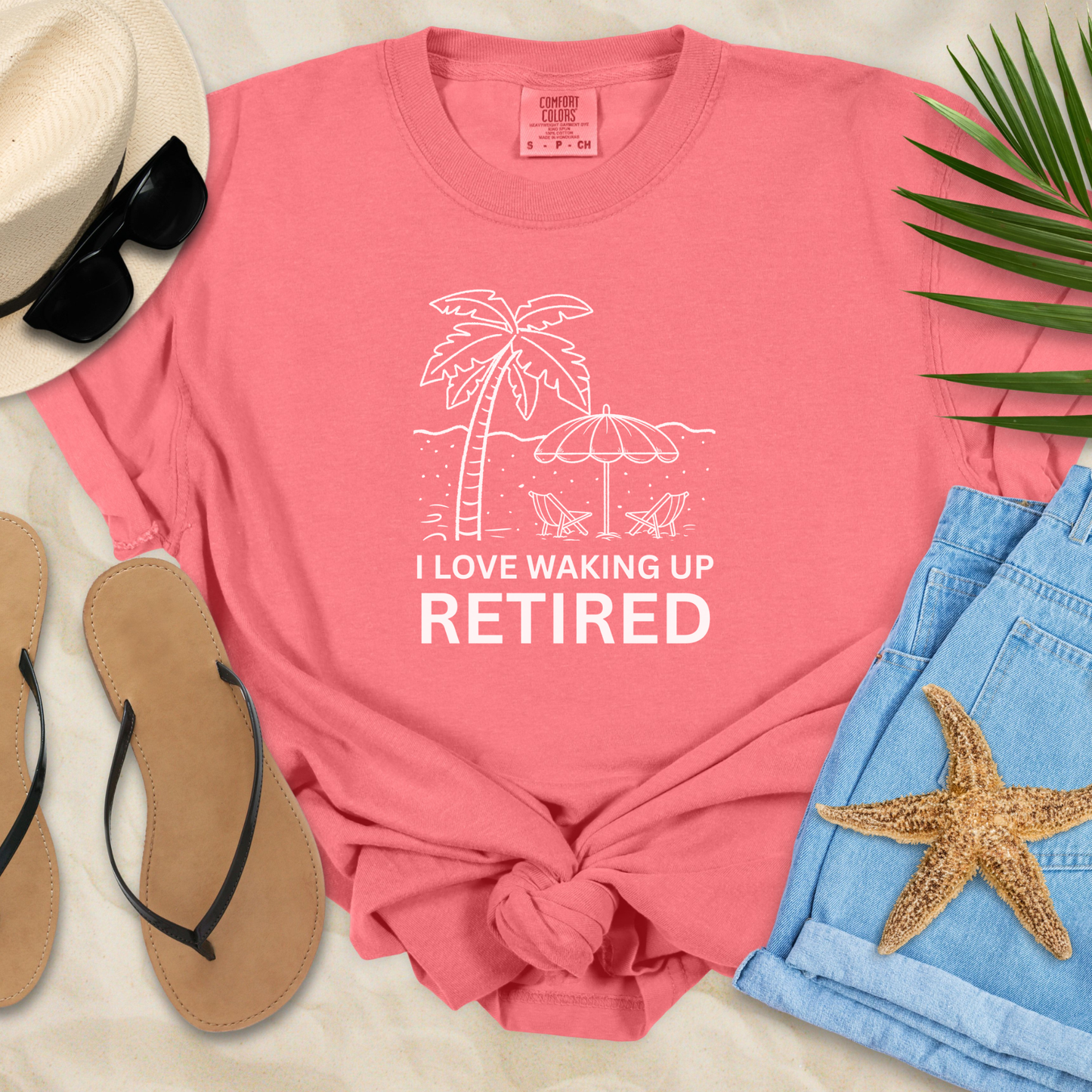 I Love Waking Up Retired  T-Shirt