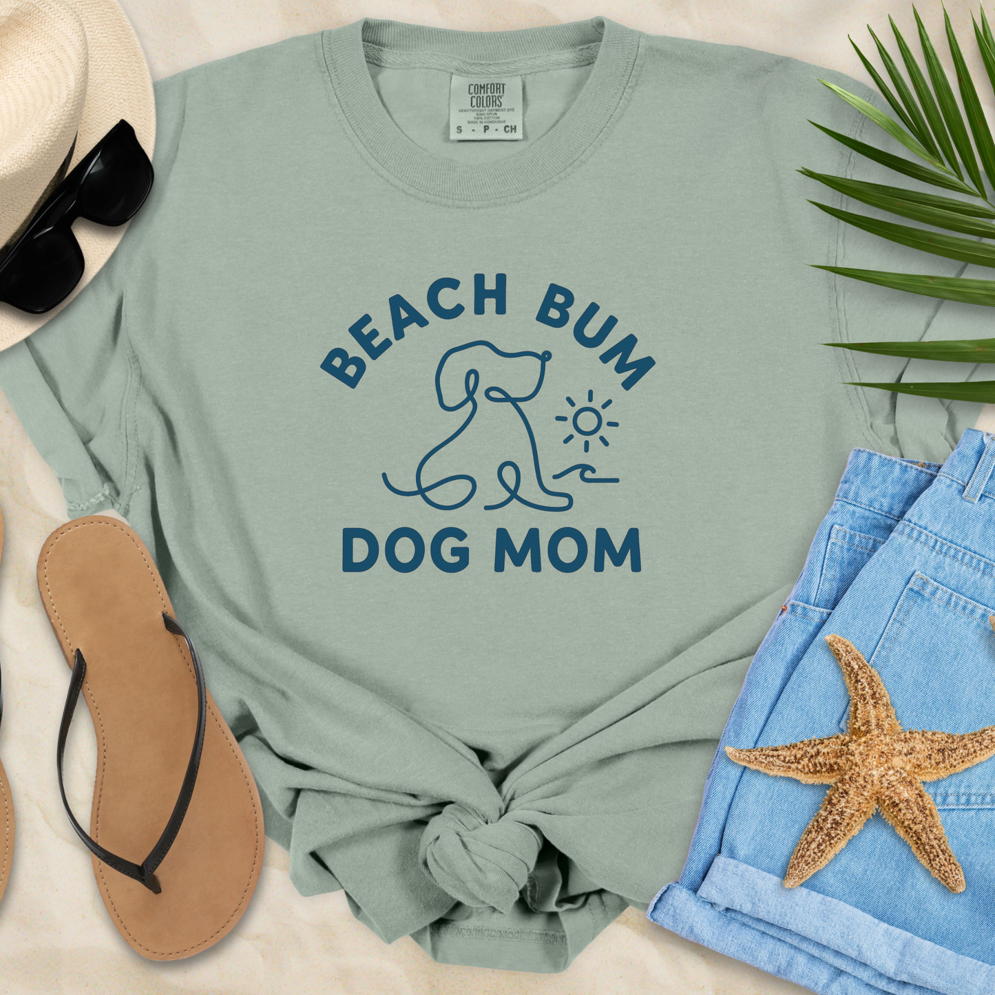 Beach Bum Dog Mom T-Shirt