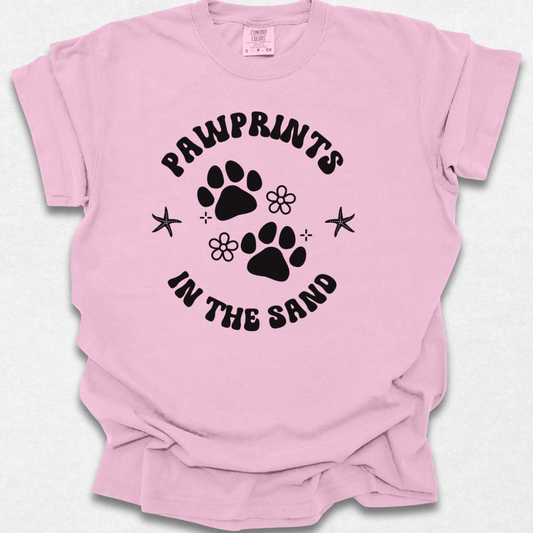 Pawprints In The Sand T-shirt
