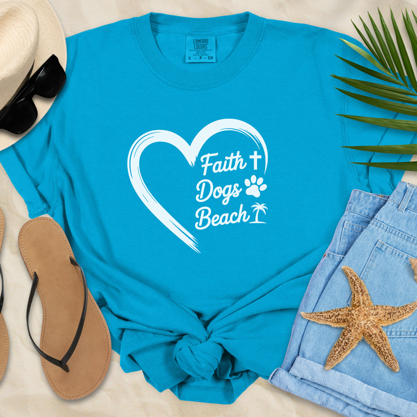 Faith, Dogs, Beach  T-Shirt