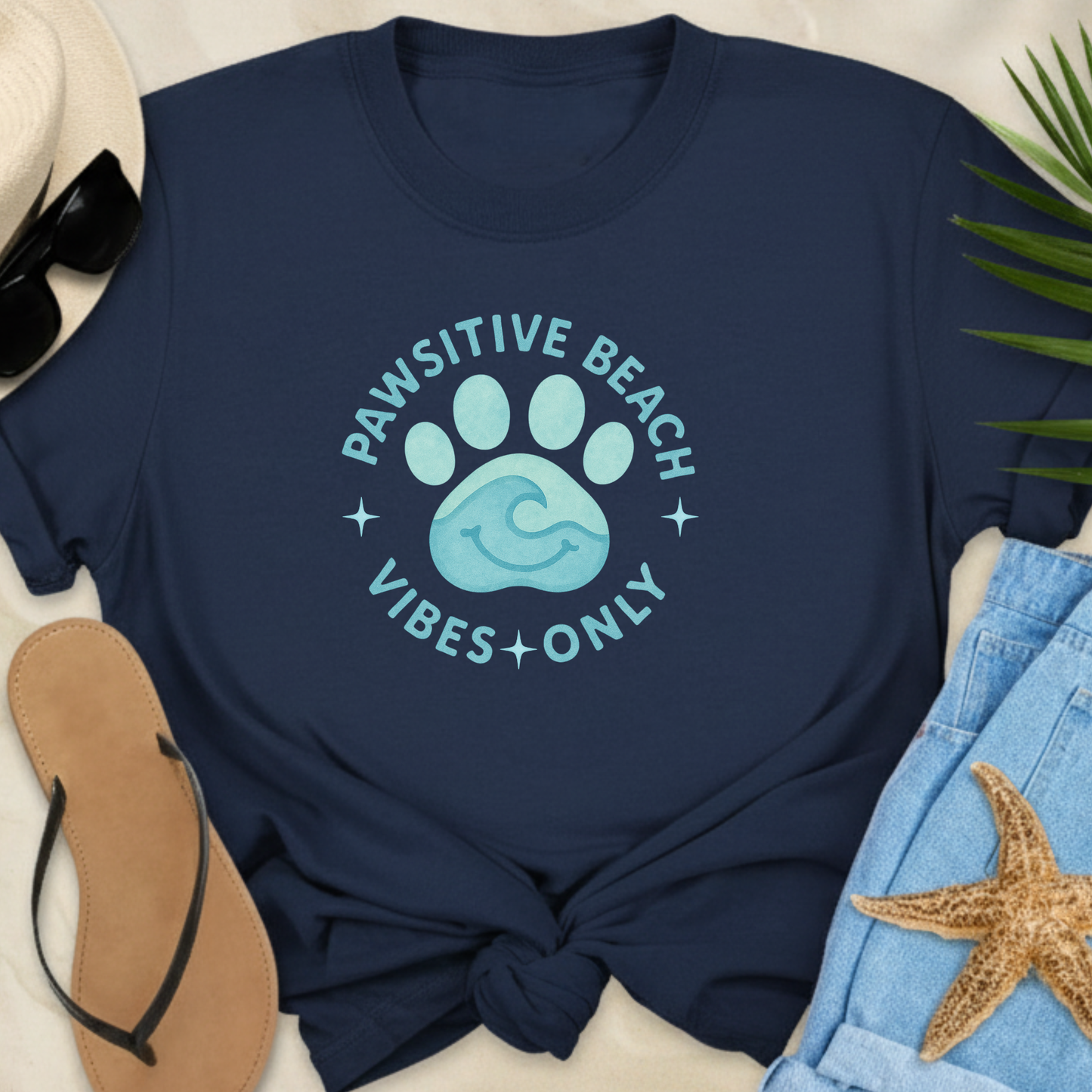 Pawsitive Beach Vibes Only T-Shirt