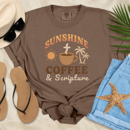 Sunshine, Coffee & Scripture T-shirt  T-Shirt