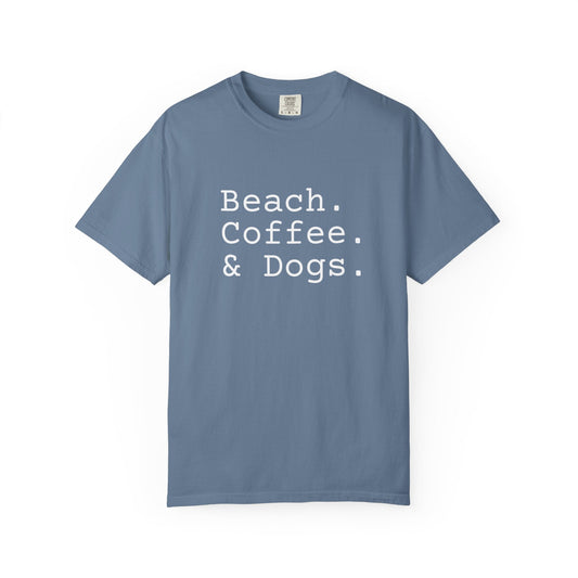 Beach Coffee & Dogs T-shirt