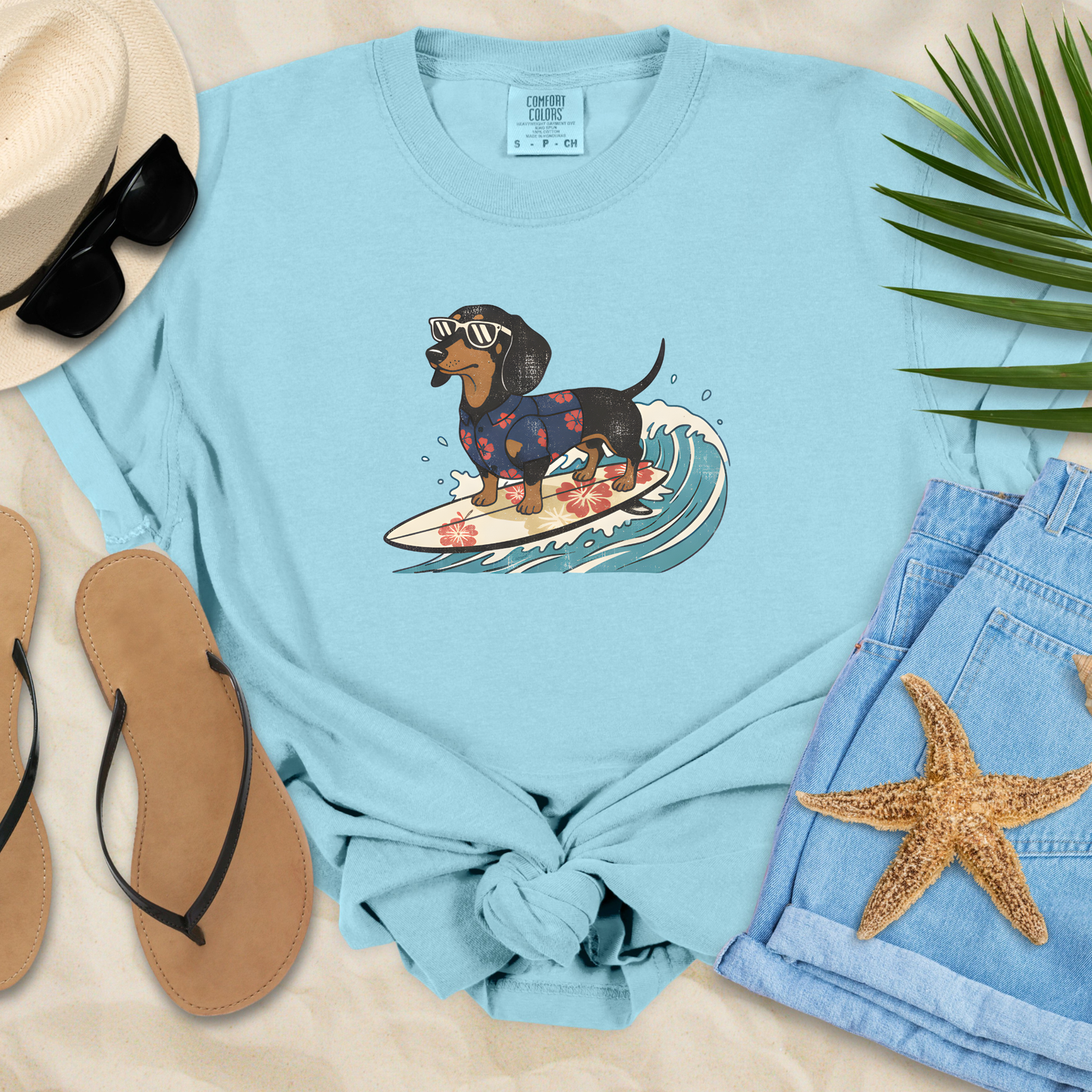 Dachshund Surfer  T-Shirt