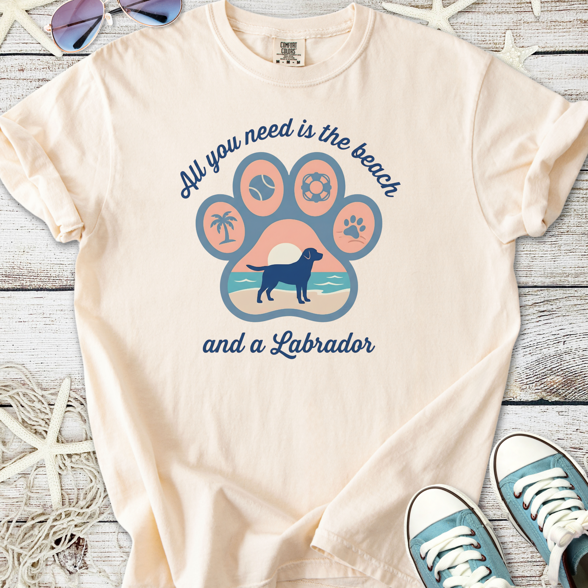 Beach & A Labrador T-shirt