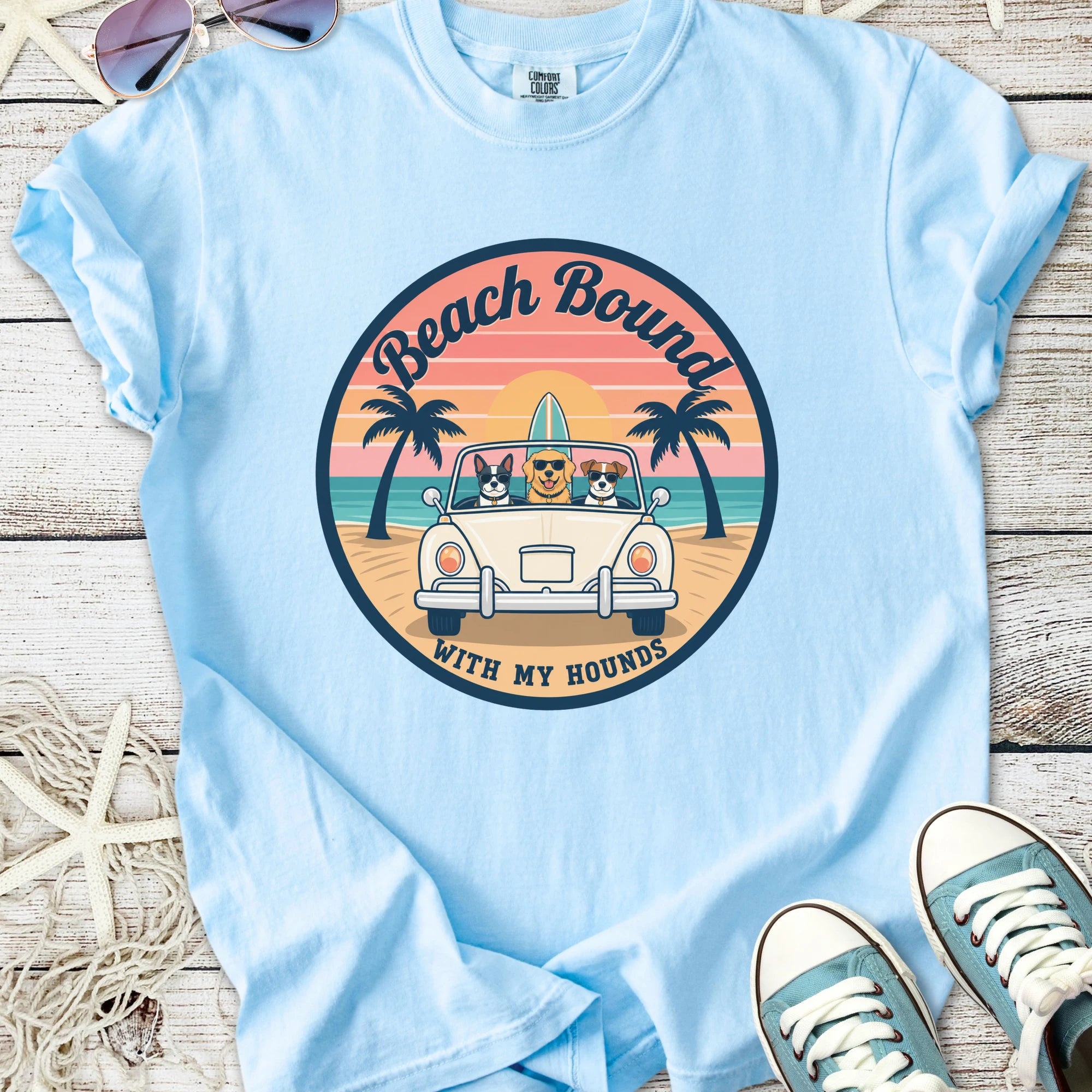 Beach Bound With My Hounds T-Shirt