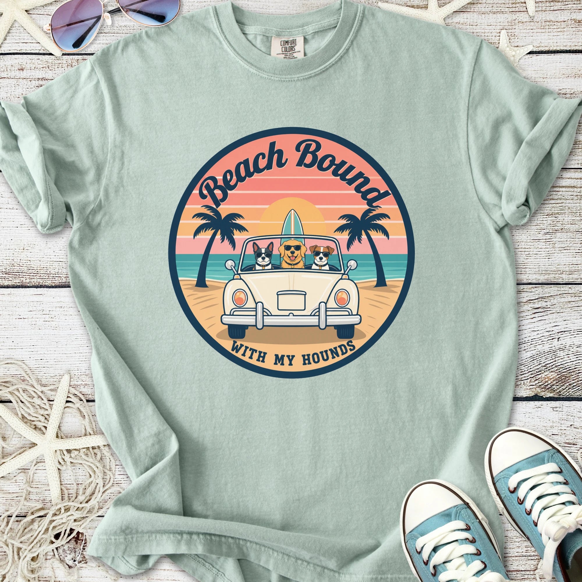 Beach Bound With My Hounds T-Shirt