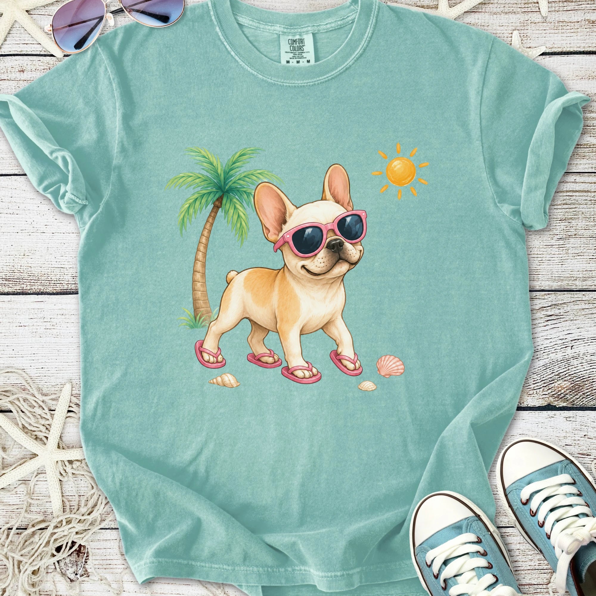 Beach Day Frenchie T-Shirt