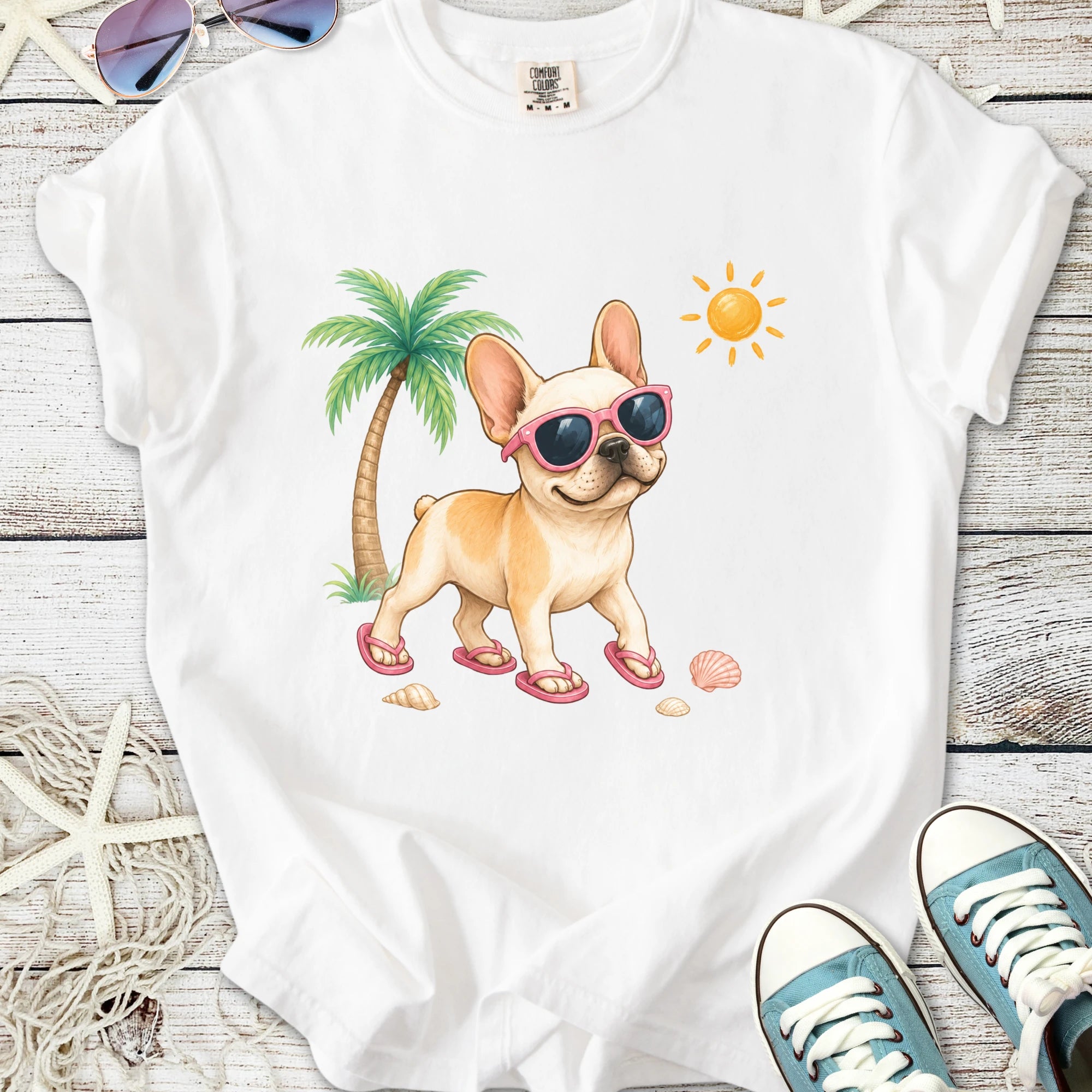 Beach Day Frenchie T-Shirt