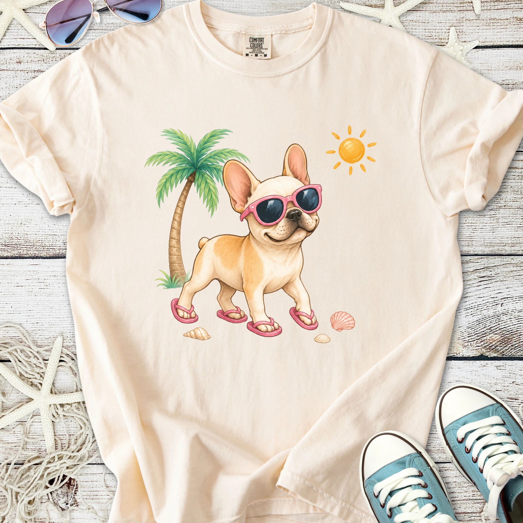 Beach Day Frenchie T-Shirt